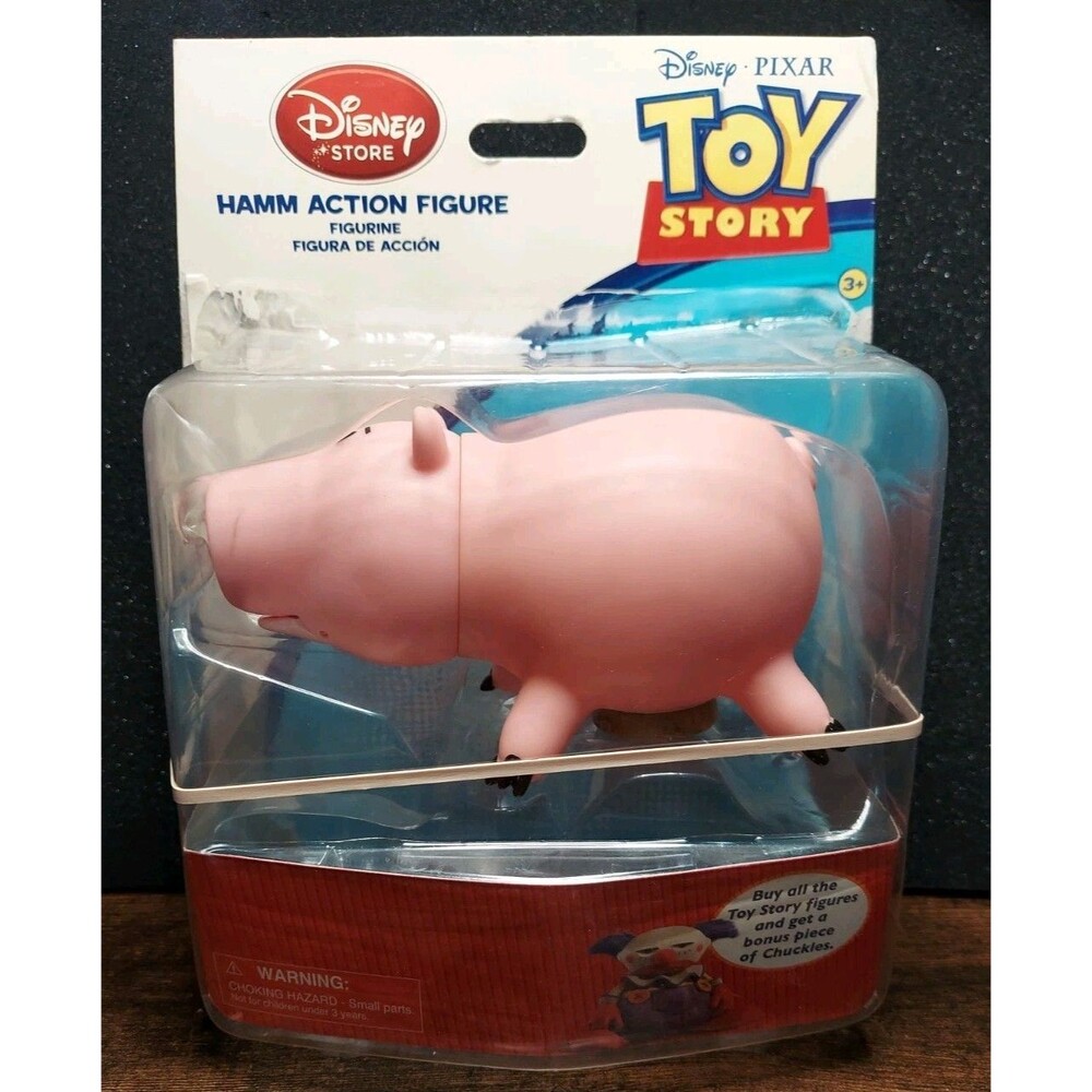 Disney Store Pixar Toy Story HAMM Figure Coin Bank 6” Missing Bonus Piece Open